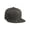 Charcoal, variant on Cotton Twill Flat Bill 6 Panel Mid Profile Snapback Hat, Charcoal