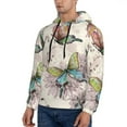 thumbnail image 3 of Daiia Flying Butterflies-1 for Men's Fashion Hoodies & Sweatshirts with Kangaroo Pocket Hooded Sweatshirt Breathable & Moisture Wicking-Large, 3 of 7