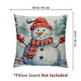 thumbnail image 4 of PHYHOO Snowman Snowflake Christmas Throw Pillow Covers Christmas Xmas Winter Holiday Cushion Case Decoration for Sofa Couch Set of 2 12x12in, 4 of 7