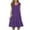 Dark Purple#01, variant on Women's Summer Dresses Solid Color Sleeveless Round Neck Tiered Swing Mini Dress Casual Loose Flowy Boho Dress Vacation Beach Sundresses