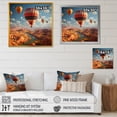 thumbnail image 4 of Designart "Harmony In Skies: Balloon Voyage II" Hot Air Balloon Floater Framed Canvas Art Print, 4 of 5