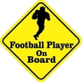 thumbnail image 4 of 5in x 5in Football Player On Board Sticker, 4 of 4