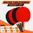 thumbnail image 3 of Set de paletas de ping pong LUOXG de 4 piezas con pelotas para interior y exterior, 3 of 9