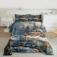 thumbnail image 2 of Castle Fairy Animal Deer 2Pcs Bedding Comforter Set for Teens Girls Boys,Rustic Cabin Twin Comforter Sets,Merry Christmas Breathable Bedding Set,Super Cozy Room Decor, 2 of 8