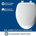 Mayfair Padded Toilet Seat, Cushioned Soft Vinyl over Wood Core Seat