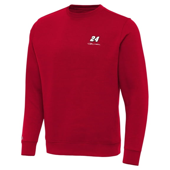 Men's-Antigua  Red Jeff Gordon Victory Pullover Sweatshirt