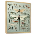 thumbnail image 2 of Designart "Dragonflies in a Curious Display I" Animals Framed Wall Art - Modern Green Insects & Bugs Entryway Framed Wall Art, 2 of 6