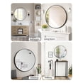 thumbnail image 4 of 36-pulgada round mirror: hd bathroom mirror para over the sink, big matte negra metal framed wall mirror para vanity, entrada, hallway, o sala de estar - easy to install, 4 of 8