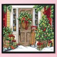thumbnail image 3 of Cuadros Decorativos DIY Bienvenido Navidad Impreso Punto de Cruz 14CT Estampado Bordado Parcial Artesanía DQrwqpou Nuevos Originales, 3 of 9