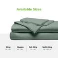 thumbnail image 6 of Cariloha Resort Bamboo Viscose 4-Piece Bed Sheet Set - Cooling, Odor-Resistant, Sustainable, Hypoallergenic, Soft and Durable - Flat and Fitted Sheets and Two Pillowcases - King - Ocean Mist, 6 of 7