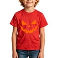 thumbnail image 3 of CONFREE Halloween Boys Short Sleeve Tshirts Crew Neck Cute Ghost Face Graphic Soft Hallowmas T-Shirts for Kids, 3 of 6