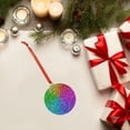 thumbnail image 6 of Cauagu Colorful Glitter Pattern Acrylic Christmas Pendant,1-Pack Christmas Ornaments Xmas Tree Decor Christmas Décor with Ribbon Cute Tree Hanging for Party Favors-Round Shape, 6 of 7