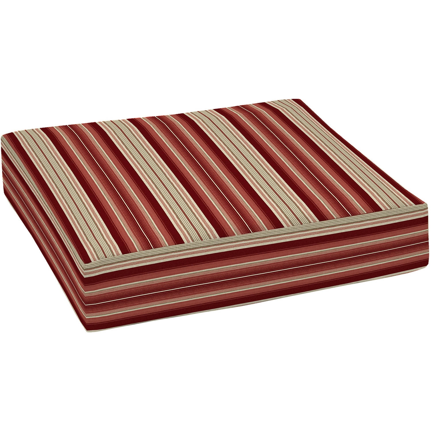 Better Homes & Gardens Outdoor Red Stripe 24" x 24" Patio Deep Seat