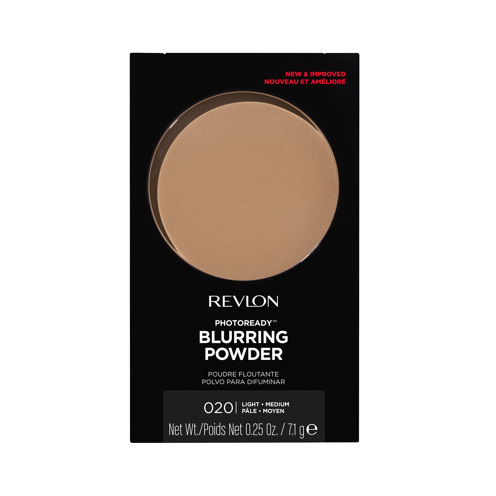 Revlon PhotoReady Pressed Face Powder with Brush, Longwearing Oil Free, Fragrance Free, Noncomedogenic Makeup, 020 Light Medium, 0.25 oz