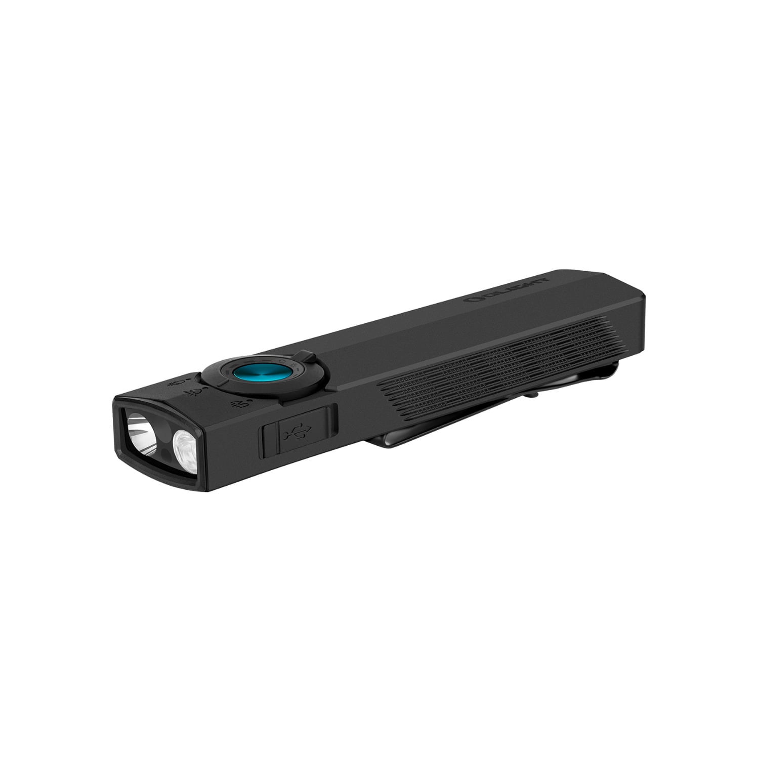OLIGHT ArkPro EDC Flat Rechargeable Flashlight with 1500 Lumens White LED Flood Spot UV and Green Beam (Black NW)