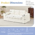 thumbnail image 3 of Vicluke Boneless Couch for Living Room, 75" 3-Seater Sofa & 61" Bean Bag Loveseat, Upholstered Cloud Sofa with Cup Holder, No Assembly Couch, Compressed Floor Sofa for Bedroom, Dorm, Apartment, Beige, 3 of 9
