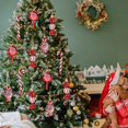 thumbnail image 4 of Colgante de bastón de caramelo para Piruleta de Navidad, 6 piezas, bola colgante para árbol de Navidad, adornos navideños para el hogar, regalo de Año Nuevo 2024, 4 of 4