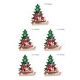 thumbnail image 2 of sweethay Adorno ensamblado de Navidad DIY trineo hecho a mano artesanía de decoración de de Navidad pequeño muñeco de nieve Type2 NO2, 2 of 6