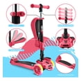 thumbnail image 4 of Scooter de 3 Ruedas Hurtle para Niños y Niñas 1 Año en Adelante, Patin del Diablo, Luces LED en las Ruedas, Manillar Ajustable y Asiento Plegable, Modo Sentado o de Pie con Freno, Sandia, 4 of 8