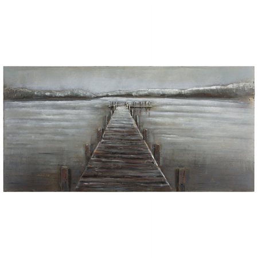 Empire Art Direct PMO-140127-4824 Primo Mixed Media Hand Painted Iron Wall Sculpture - Pier