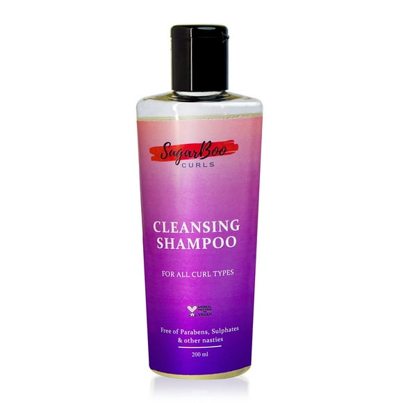 SugarBoo Curls Cleansing Shampoo (7 Ounce) for Dry, Frizzy, Wavy, Curly Hair. Vegan & CG Friendly. No Parabens, Sulphates & Other Nastie For All Hair Types