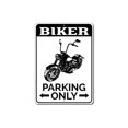 thumbnail image 2 of Biker Parking Novelty Decor, Metal Wall Sign - 10x14 Inches, 2 of 4