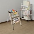 thumbnail image 4 of Folding Step Stool, 3 Step Acrylic Stool 3-in-1 Ladder Stool & Storage Rack, Multifunctional Step Seat & Display Stand for Adults, 220.46lbs (Clear Coffee Color), 4 of 9