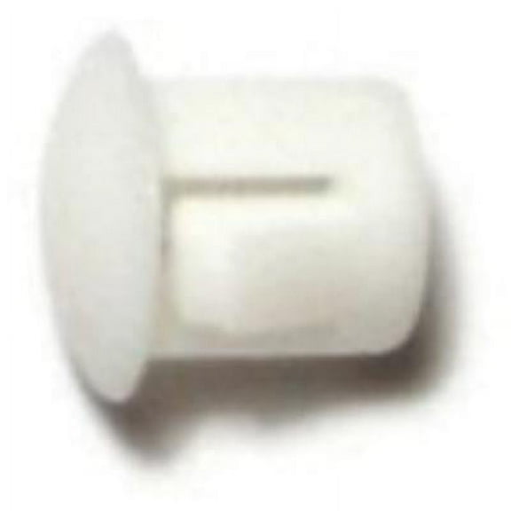 1/4" White Nylon Plastic Flush Head Hole Plugs (20 pcs.)