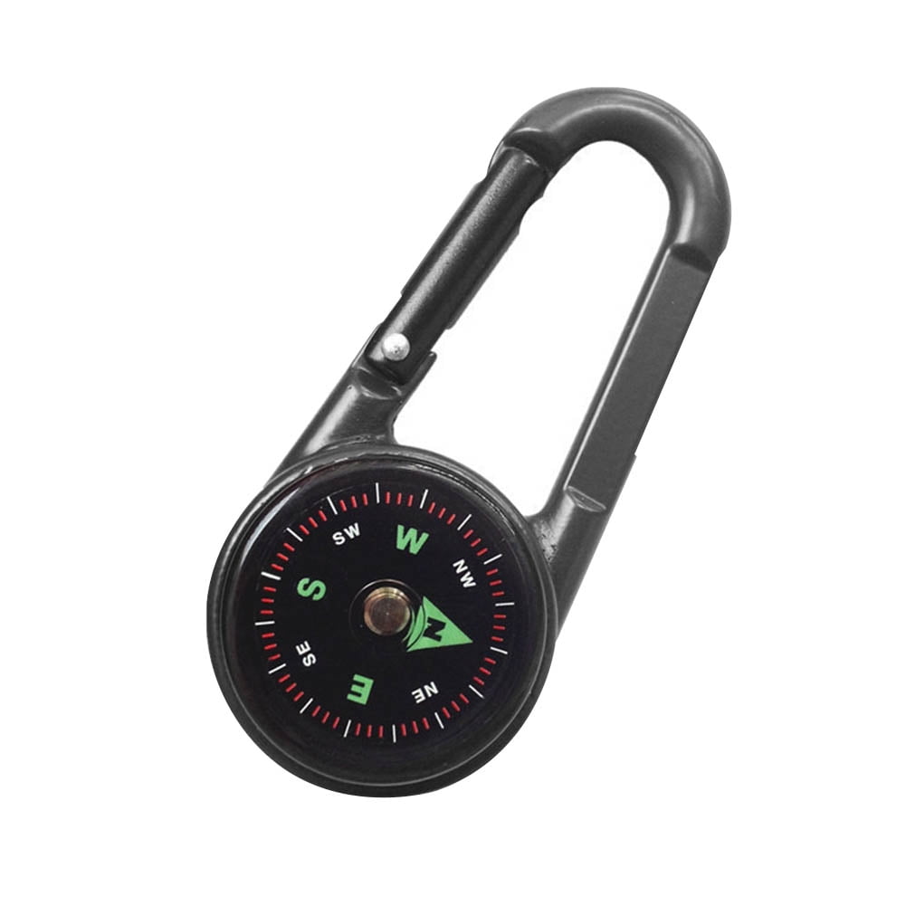 Hiking Plastic Portable Compass Keychain Carabiner Multifunctional Tools Buckle