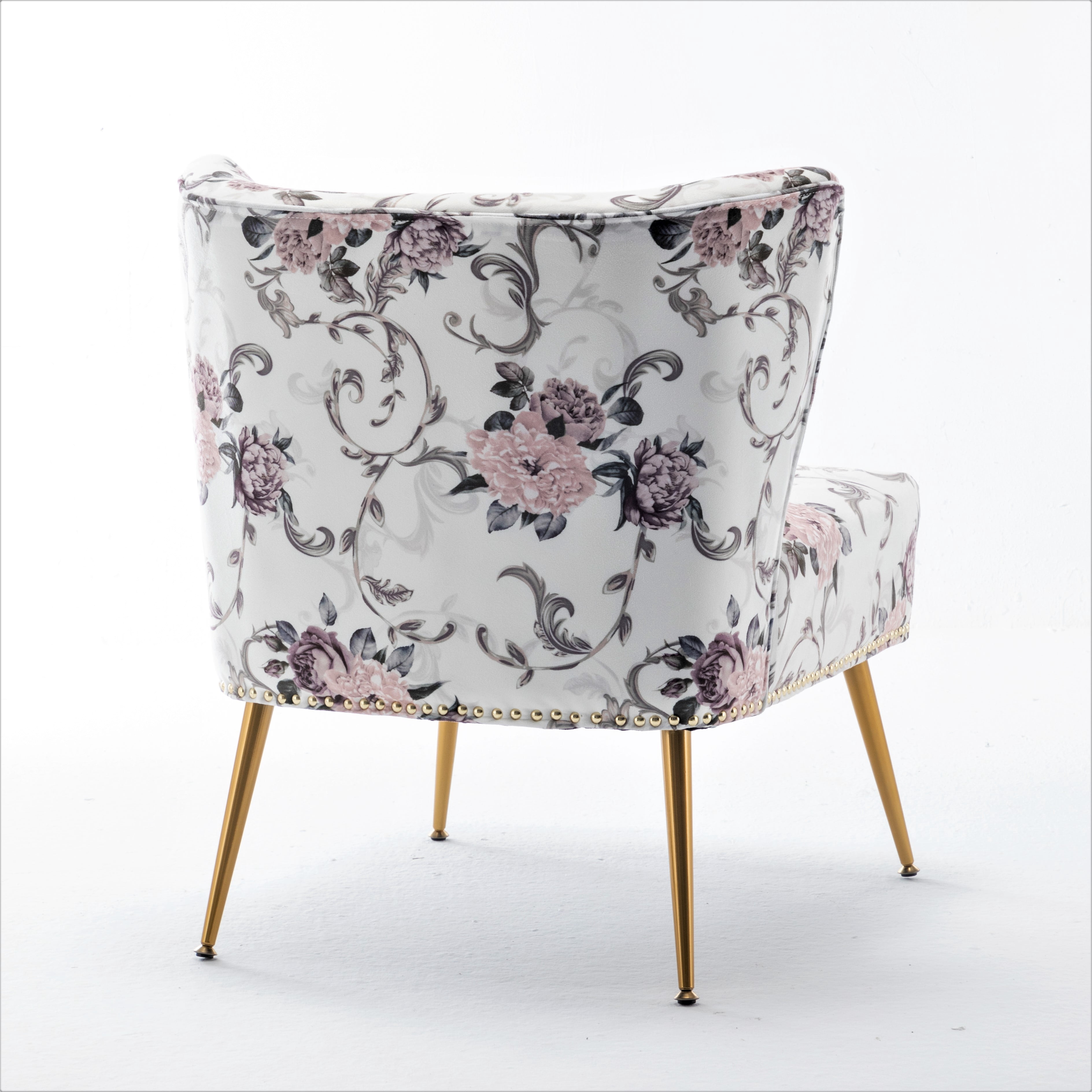 Uspridefurniture Friant 25"W Ivory Microfiber Upholstered Slipper Chair