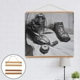 thumbnail image 3 of Poster Hanger Wooden Poster Hangers Magnets Frame Hanging Teak, 3 of 8