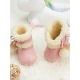 thumbnail image 3 of MarinaVida Winter Snow Baby Boots Warm Pompom Indoor Cotton Soft Rubber Sole Baby Newborn Toddler Shoes, 3 of 7