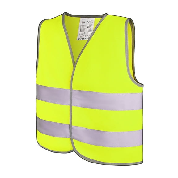 GOGO High Visibility Kids Safety Vest for Construction Costume, Fits Age from 3 to 15-Neon Green-M