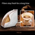 thumbnail image 4 of XKONG Coffee Filter Holder, Coffee Filter Paper Holder Storage Dispenser Rack with Dustproof Cover for #1#2#4 V60 Cone Coffee Filters Paper (Black), 4 of 8