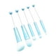 thumbnail image 2 of Juego de 5 brochas de maquillaje con cuentas para corrector profesional y contorno DIY Azul, 2 of 9