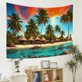 thumbnail image 3 of PBOBRIICH Tropical Tapestry Wall Hanging,Sunset Beach Ocean Palm Tree Tapestries for Dorm Living Room Bedroom Decor, 3 of 5