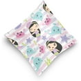 thumbnail image 5 of GZHJMY Cute Mermaid Princess Pillow Cover 16 x 16 Inch, Soft Decorative Cushion Case Square Throw Pillow Cover for Sofa Living Room Couch Home Decor, 5 of 7