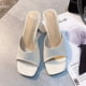 thumbnail image 1 of Sandalias altas con punta abierta y tacón alto para mujer Nuevos productos de verano Sandalias altas con punta de tacón fino Wmkox8yii  shjk568, 1 of 5
