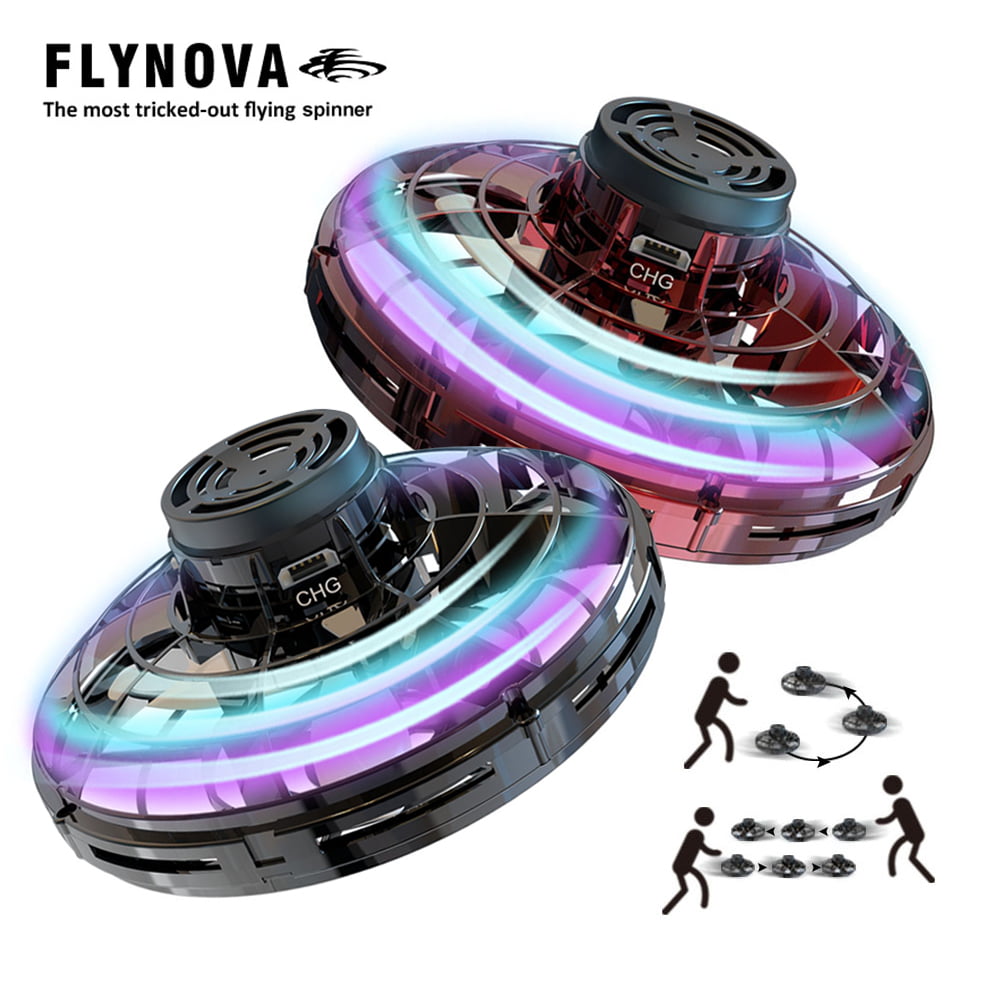 Christmas Flynova Fingertip Flight Gyro Flying Spinner Toys Gift+Luminous Glass 