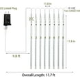 thumbnail image 5 of Morttic Christmas Outdoor String Lights, 8 Tube 192 LEDs 11.8 inch Meteor Shower Rain Plug in Waterproof Waterfall Raindrop Light for Holiday Party Wedding Tree Valentine Day Decoration,White, 5 of 14