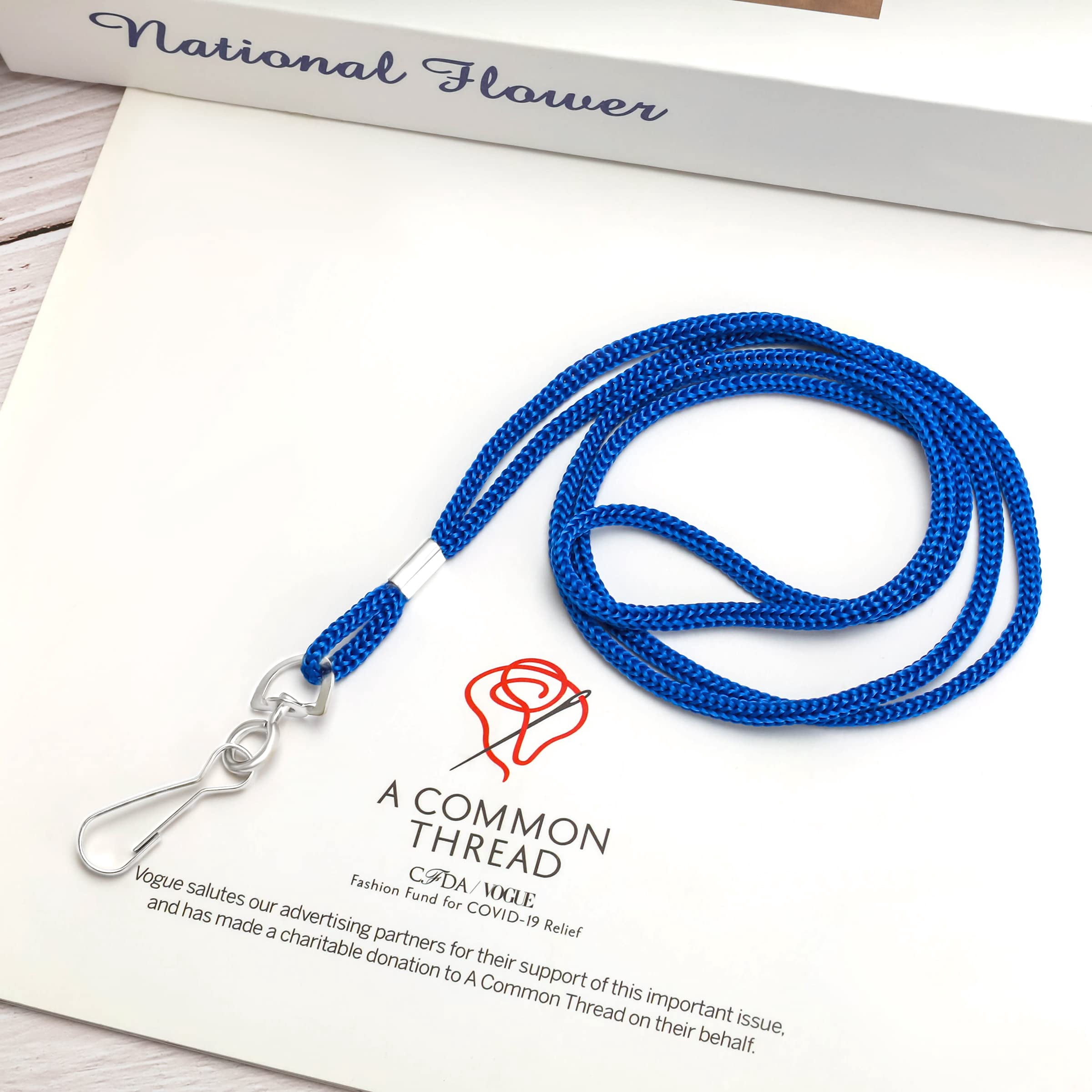 Id Blue Lanyards Safety Badge Lanyard 36" With Swivel Hook 100 Pack