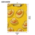 thumbnail image 2 of Hat on Yellow Acrylic Clipboards A4 Standard Letter Size Clipboard 12.5" X 9" Clip Board for Students Teacher Office, 2 of 7