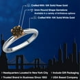 thumbnail image 2 of Gem Stone King 925 Silver and 10K Rose Gold Brown Smoky Quartz Solitaire Engagement Ring for Women | 0.50 Cttw | Round 5MM | Gemstone Birthstone | Size 9, 2 of 6