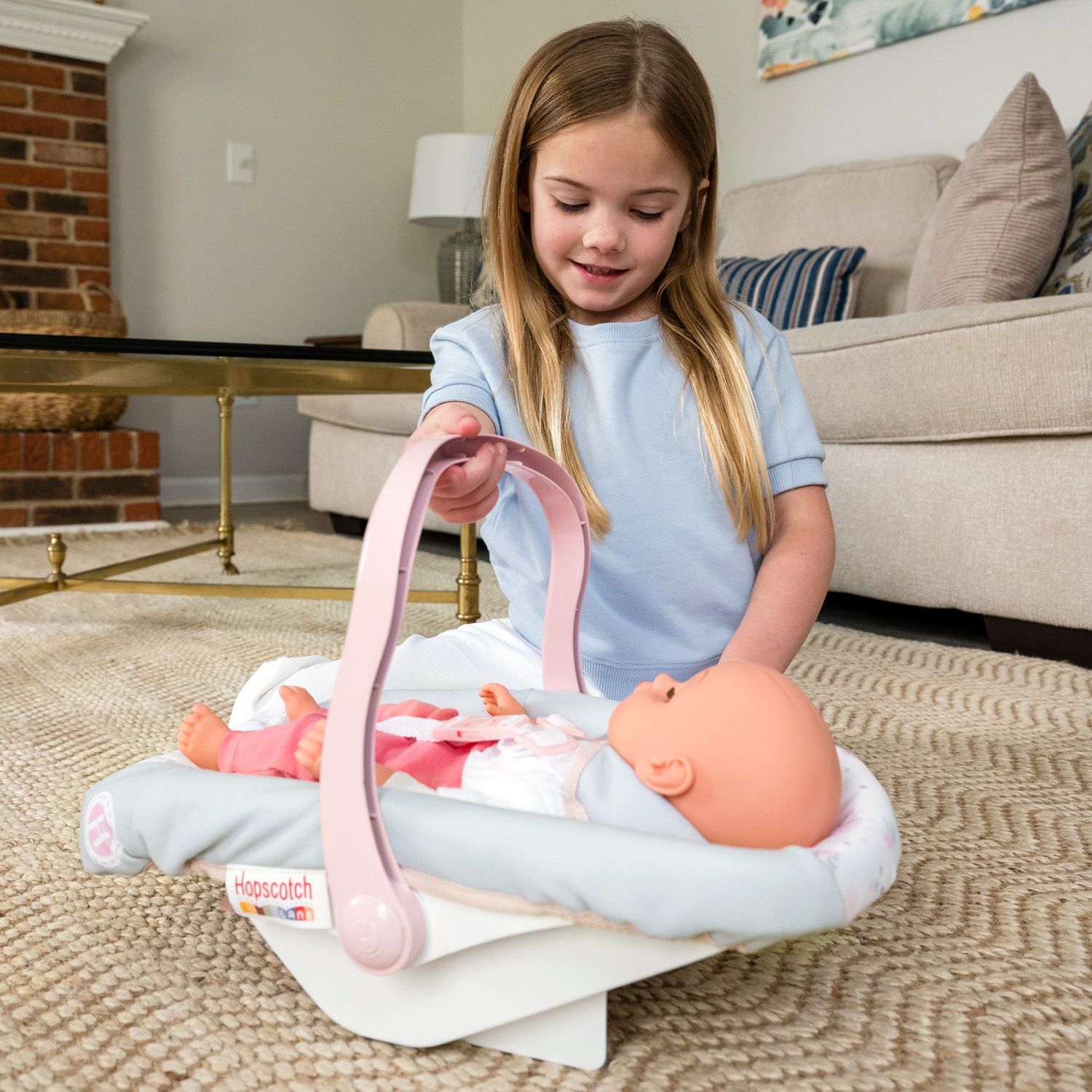 Hopscotch Lane Baby Doll Car Carrier, Pink photo 3