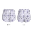thumbnail image 3 of Susaid Stripes and Sprigs of Lavender Print Women's High Waisted Running Shorts Quick Dry Athletic Gym Track Workout Shorts Zip Pocket-X-Large, 3 of 7