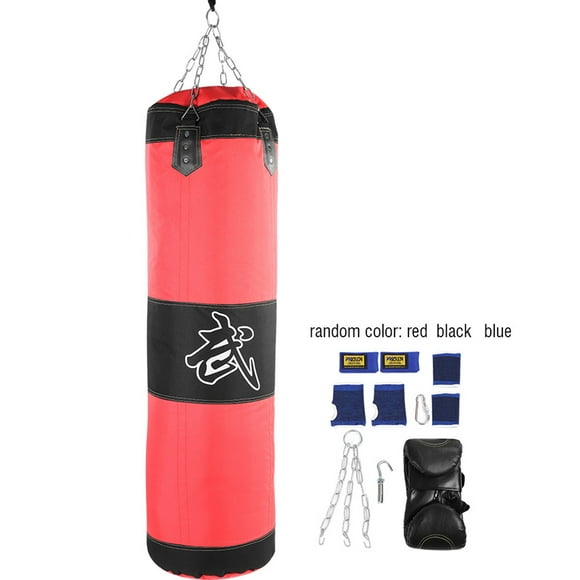 7+1 Bolsa de arena vacía para entrenamiento de boxeo, con gancho para patadas, para peleas, karate, puñetazos, sacos de arena