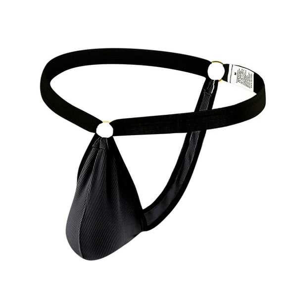 TSADFHJI Manmade Underwear Men Mens Underwear Thong Underwear Ring Health Care Men Sleeve Excellent Ice Silk Pants L Black