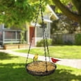 thumbnail image 4 of Comedero para pájaros, plataforma colgante para pájaros de malla metálica, suministros para pájaros elegantes y modernos, 4 of 7