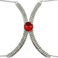 thumbnail image 1 of Women's Rhinestone Encrusted Chest Chain Bikini Lingerie Body Jewelry, 1 of 5