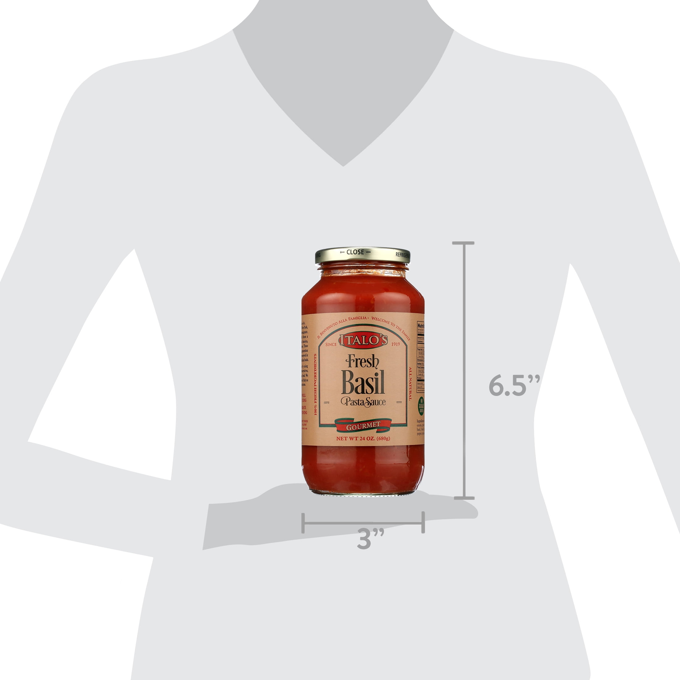 Italo's Keto & Paleo Friendly Tomato Sauce for Pasta, No Added Sugar, Low-Carb, Low Sodium, All Natural, Non GMO Real Italian, Tomato Basil Tomato Sauce